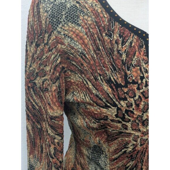 Vintage Joseph Ribkoff Animal Print Zip Up Jacket sz 6 Leopard Cheetah Snake - Picture 3 of 12